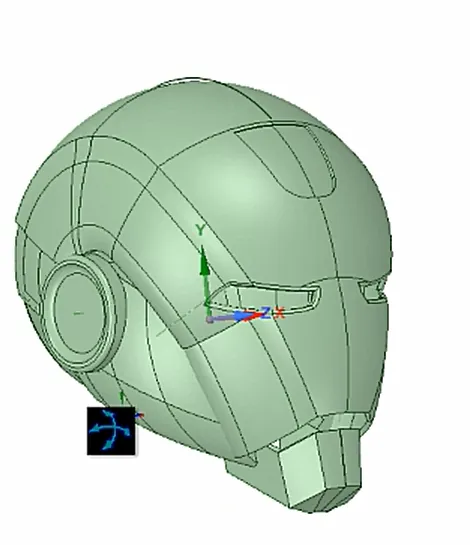 Gotowy model hełmu w programie DesignSpark Mechanical